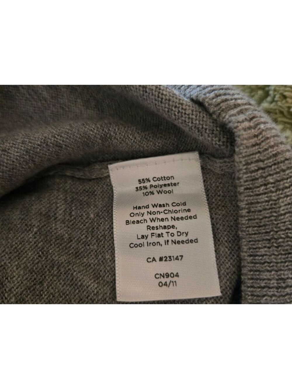 Talbots Women's L Gray Wool Blend Sleeveless Ruffle Shoulder Sweater Top - Picture 5 of 5